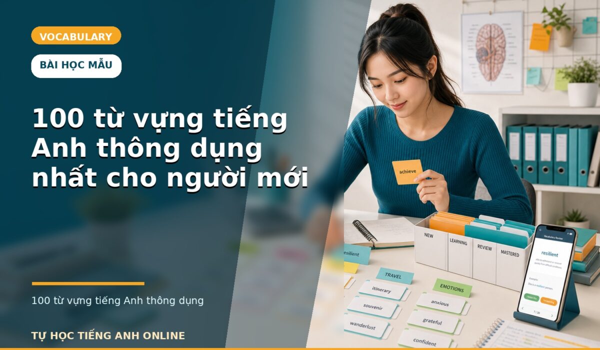 100 từ vựng tiếng Anh thông dụng nhất cho người mới