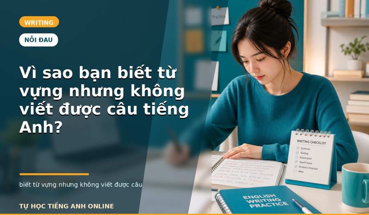 Vì sao bạn biết từ vựng nhưng không viết được câu tiếng Anh?